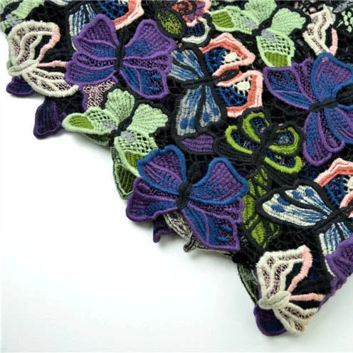 Роскошные красочные бабочки hevery ткань вышивки/вышитые домашние действия роль ofing