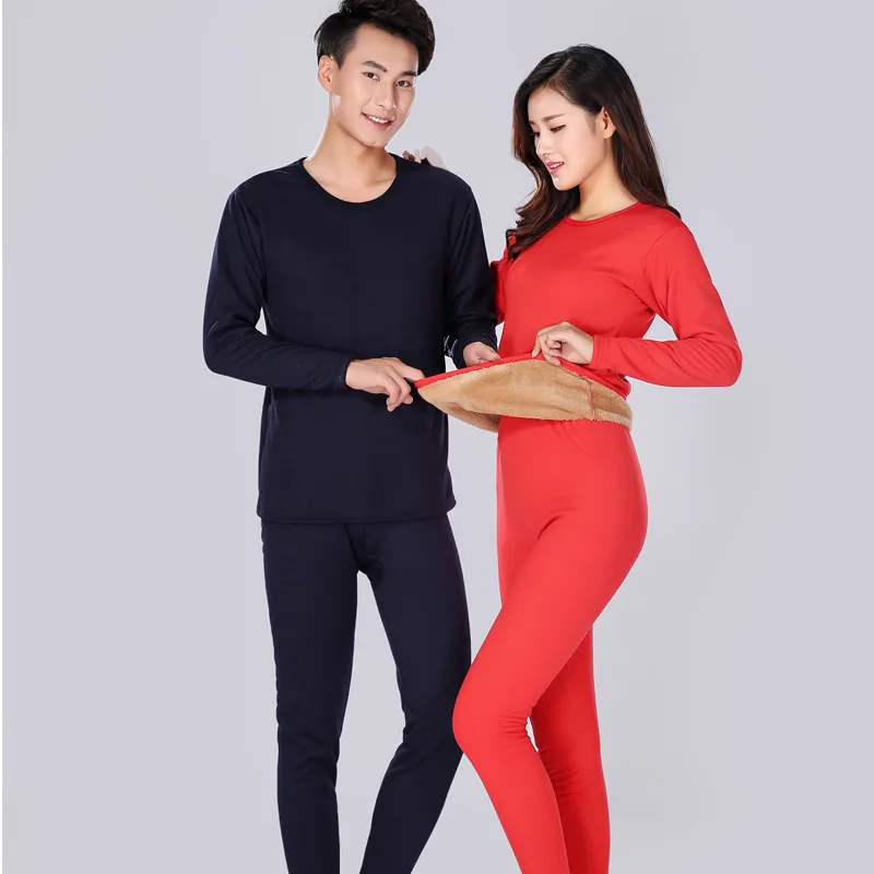 Зимнее термобелье для пары предупредительный комплект женщин и мужчин