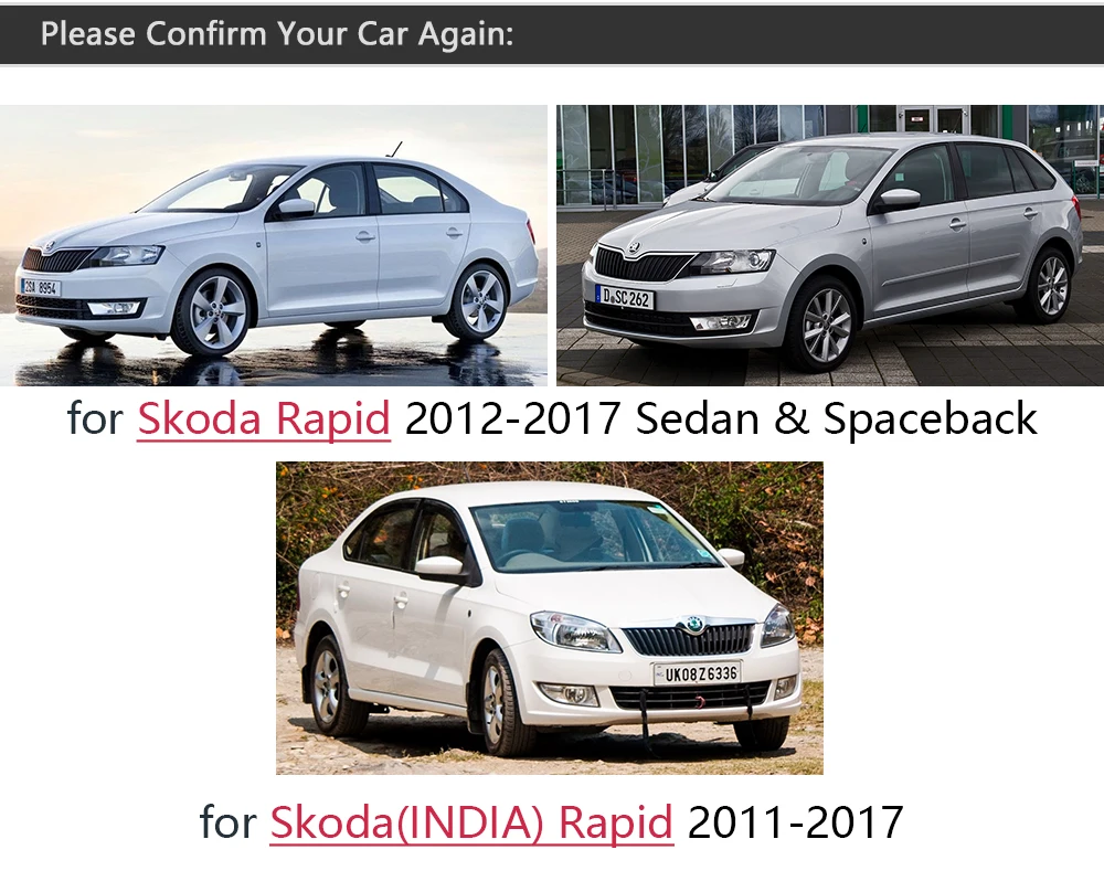 Для Skoda Rapid 2011-2017 Роскошные хромированные наружные дверные ручки чехлы для