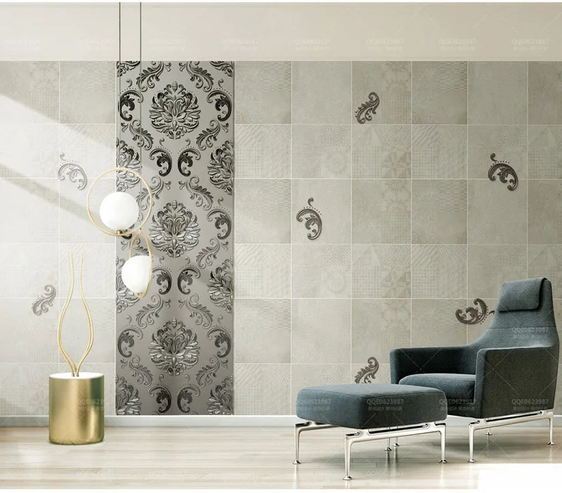 Bacaz каменная текстура сетка черные Дамасские обои роспись для гостиной ТВ фон 3D