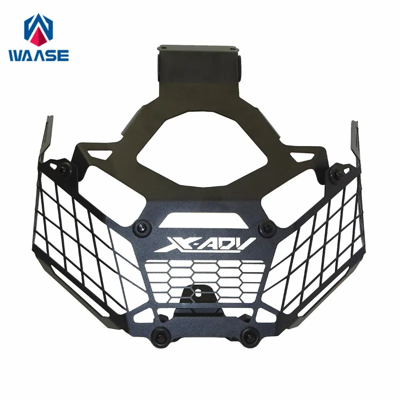 

waase For Honda X-ADV XADV 750 2017 2018 2019 2020 2021 Stainless Steel Headlight Head Lamp Light Grille Guard Cover Protector
