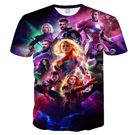 TXUO-560 Новинка, футболка Marvel Avengers 4 final, футболка с 3d принтом супергероя Америки, футболка для косплея, Мужская Новая летняя модная футболка - Цвет: TXUO-560