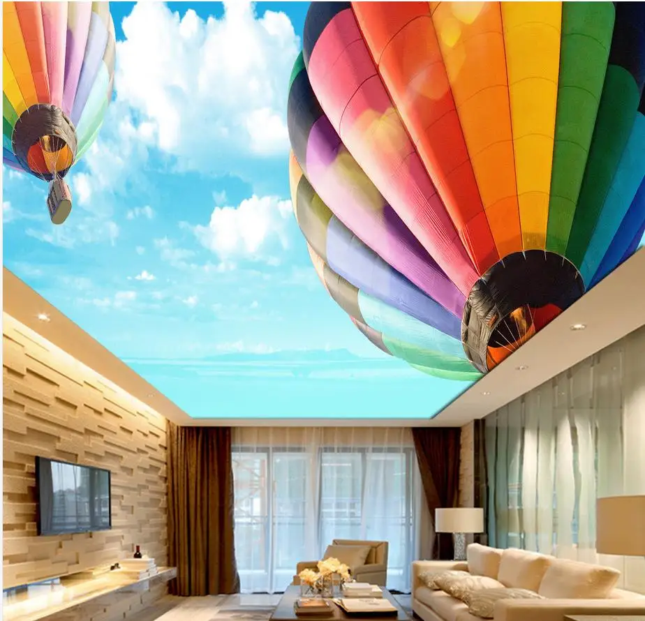 3D воздушный шар высота голубое небо Зенит настенная фотография обои