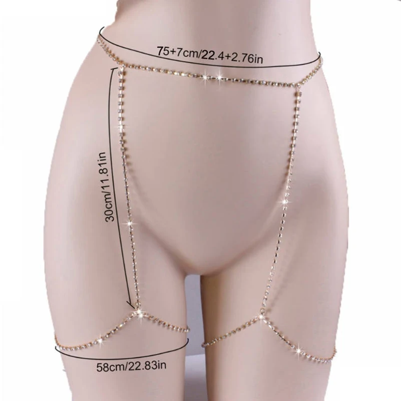 Модная женская цепочка на бедро Пляжная с кристаллами|women crystal jewelry|crystal jewelryjewelry |