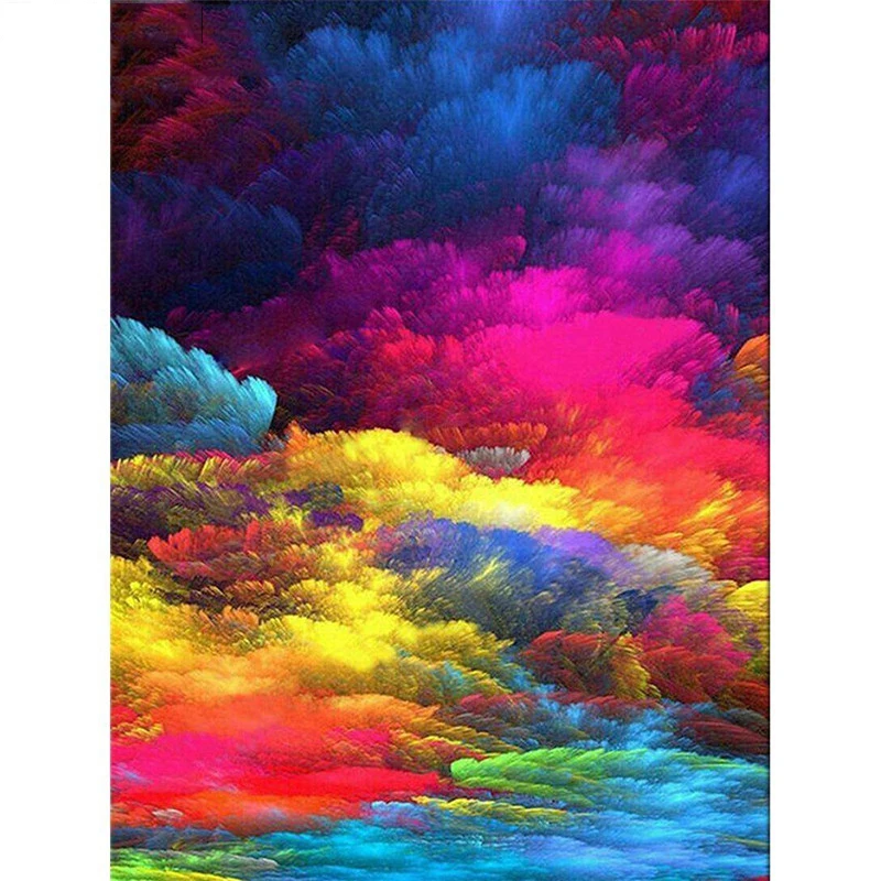 

Full Square/Round DIY Diamond Embroidery Colored clouds 5D Diamond Painting Rhinestone Mosaic Decor HYY