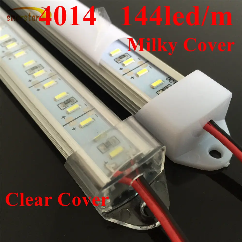 

Smarstar 12V 0.5 m 4014 LED Lights U Aluminum Case Milky Clear Cover 72 led 50 cm LED Strip Bar Lights Lamp For Home Decoration