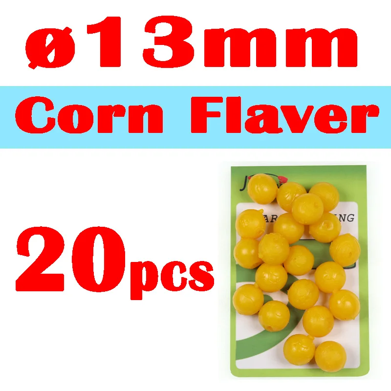 13mm corn flavor JIGEECARP 20 шт. приманка для ловли карпа Ароматизированная Supa мягкое плавающее желе Boilie Pop Up Ball Кукуруза фрукты вонючие печень вкус лосося яйцо - Цвет: 13mm corn flavor