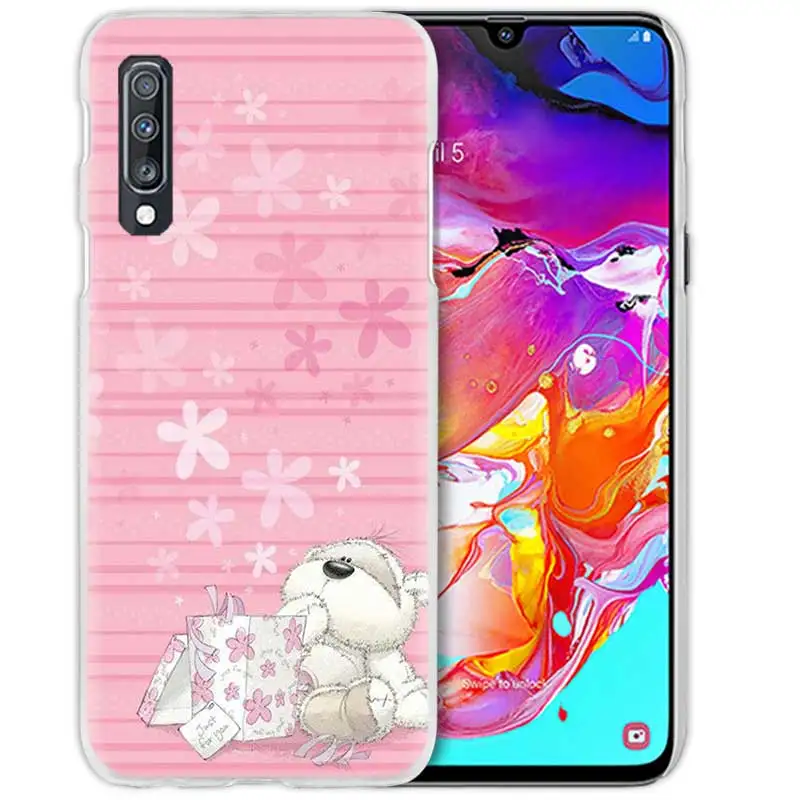 Чехол Teddy Me To You Bear для samsung Galaxy A50 A70 A20e A40 A30 A20 A10 A8 A6 Plus A9 A7 жесткий прозрачный чехол для телефона из поликарбоната