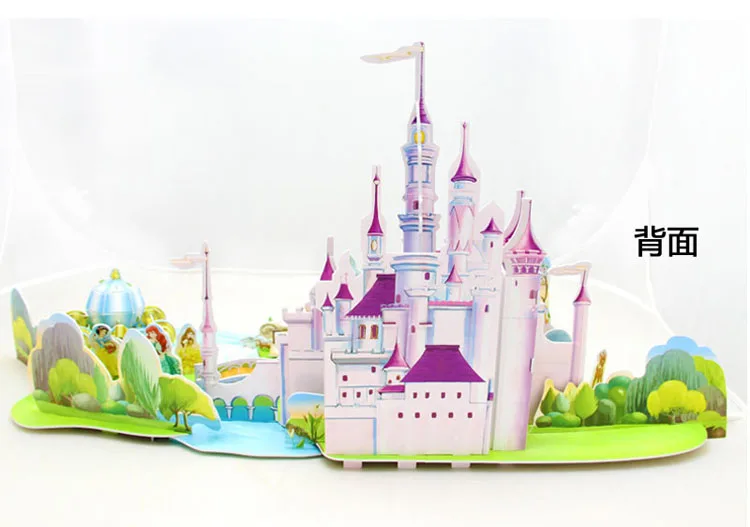 Disney детский подарок мультфильм анимация Пазлы трехмерная сцена принцесса головоломки Белоснежка домик-замок