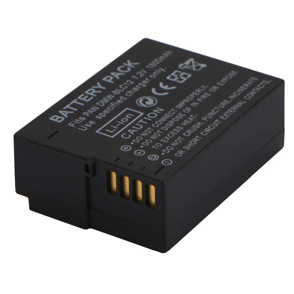 1800mAh DMW-BLC12 BLC12 аккумуляторная батарея для Panasonic Lumix G6 G5 G7 G80 FZ1000 запасная батарея для камеры