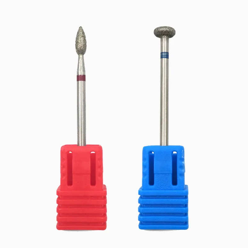 GD0307DAndS0602D HYTOOS 2 шт. алмазные сверла для ногтей 3/3" роторные сверла для маникюра, фрезы для кутикулы, электрические сверла, аксессуары, фрезы для ногтей, инструменты - Цвет: GD0307DAndS0602D