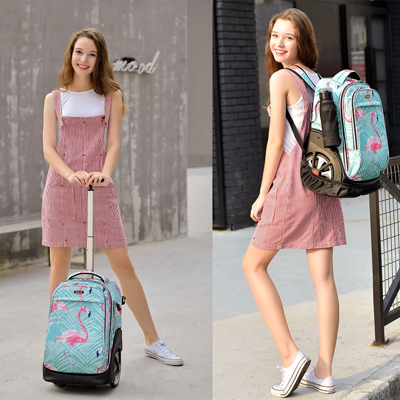 Школьный ранец на колесиках с колесом Multi function чемодан Студент Открытый 19