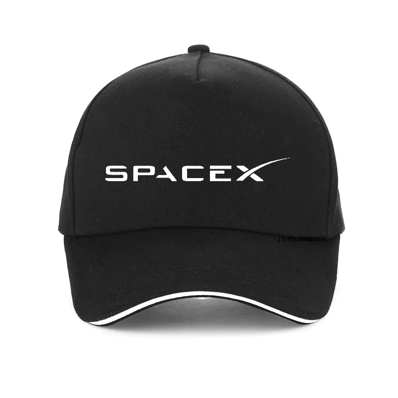Черный Кепка SpaceX Space X с логотипом для мужчин и женщин, хлопок, бейсболки для автомобиля, унисекс, хип-хоп, Регулируемая Кепка Snapback - Цвет: Черный