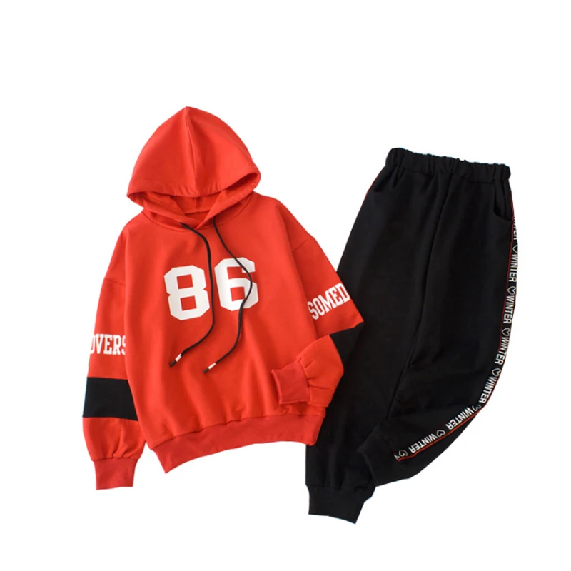 Детский костюм Новинка осени 2019 спортивные костюмы из двух частей для девочек