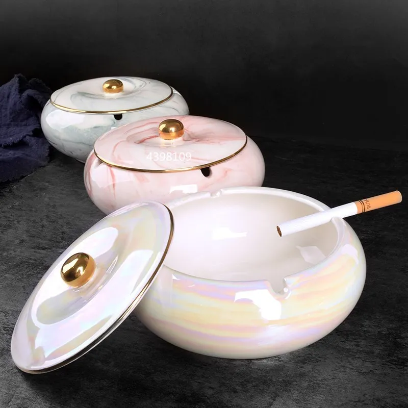 

Ashtray creative simple ceramic ashtray European home living room coffee table office hotel ashtray and smoking accessories