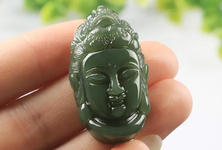 Бесплатная Доставка Синьцзян Хэтянь нефрит кулон Гуаньинь Bodhisattva на голову для