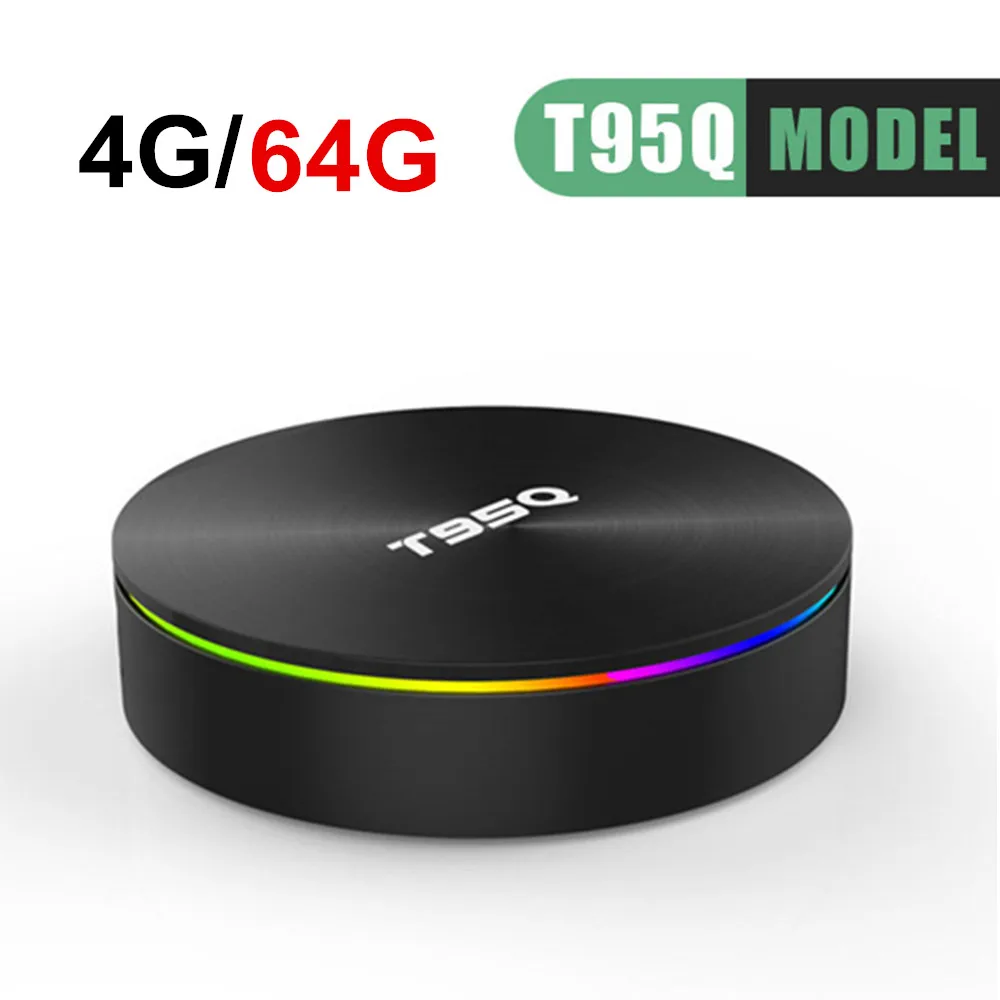 T95Q Android 8,1 Смарт ТВ приставка 4 ГБ 32 ГБ/64 Гб Amlogic S905X2 ТВ приставка четырехъядерный 2,4G& 5 ГГц Wifi BT4.1 1000M H.265 4K PK X96MAX - Цвет: 4GB 64GB