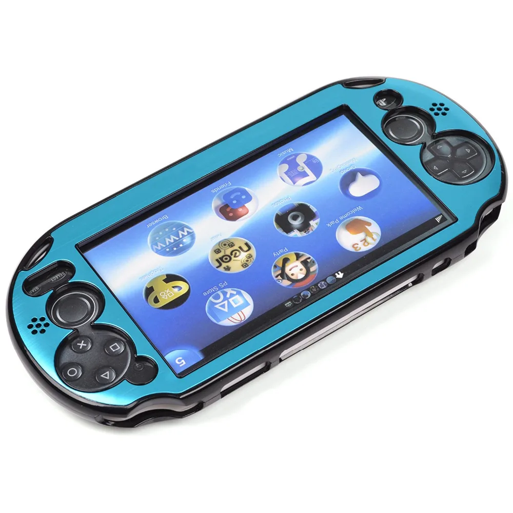 Светильник-синий алюминиевый защитный жесткий чехол металлик для PlayStation PS VITA 2000