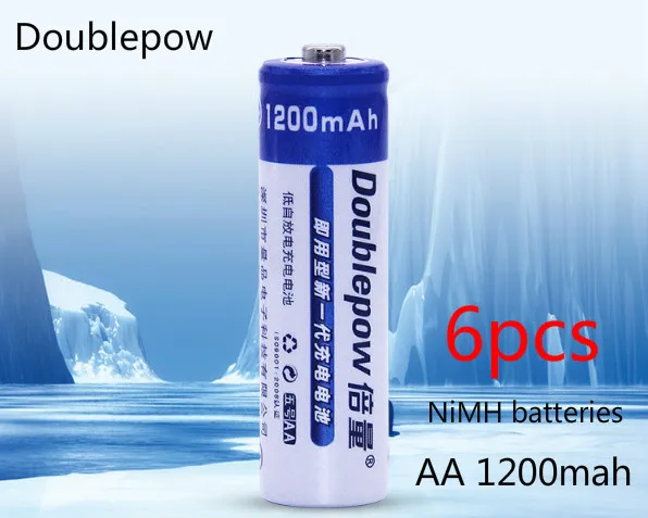 6 шт. Аккумуляторная батарея Doublrpow AA 1200 мА · ч никель-металлогидридные