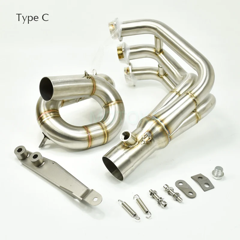 MT09 C MT09 FZ09 мотоцикл Akrapovic выхлопная система углеродное волокно наконечник Универсальный 51 мм Глушитель и средняя Соединительная труба - Color: MT09 C