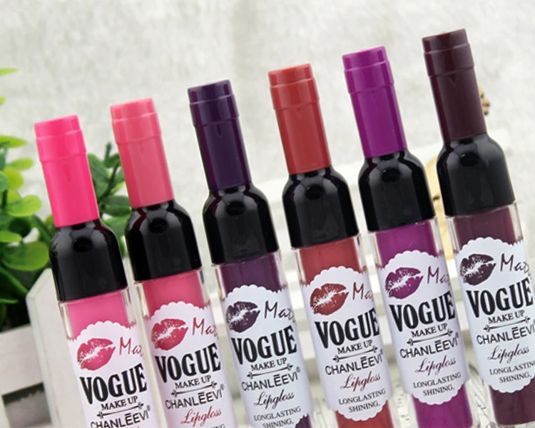 Красивая бутылка для вина блеск губ матовый Водонепроницаемый Макияж ТИНТ
