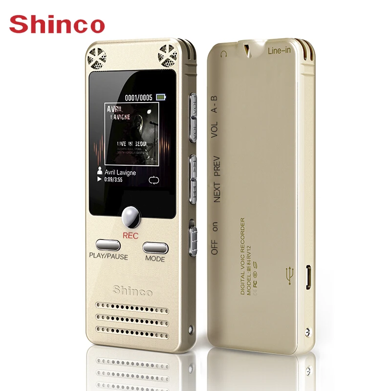 Голос Регистраторы Shinco RV12 16 ГБ цифровой звук Запись устройства с ЖК дисплей