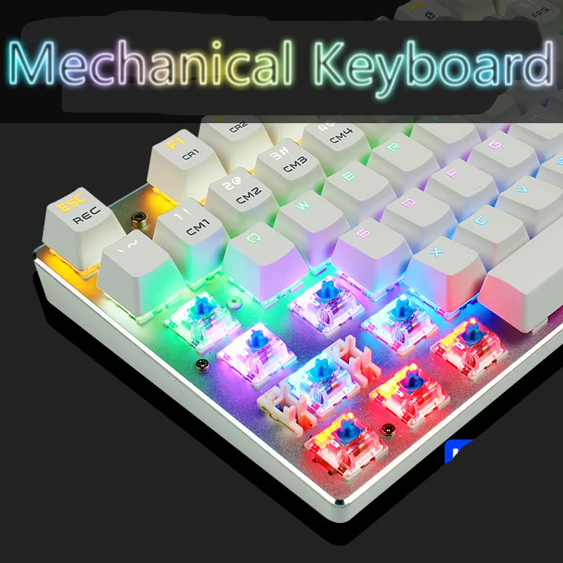 Игровая механическая клавиатура с цветной подсветкой Антибликовая