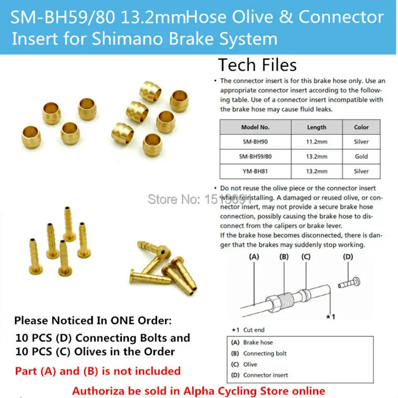 Велосипедный дисковый тормоз Φ или BH80 шланг оливковый и соединительная вставка