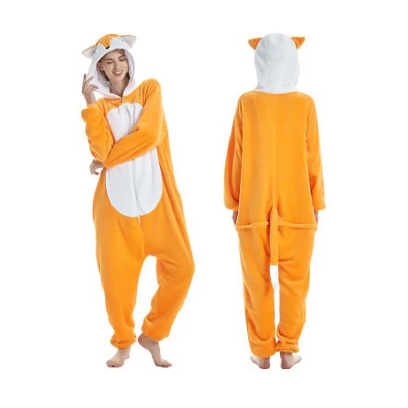 Косплэй Хэллоуин комбинезоны животных Sleepwears взрослых фланель для отдыха с
