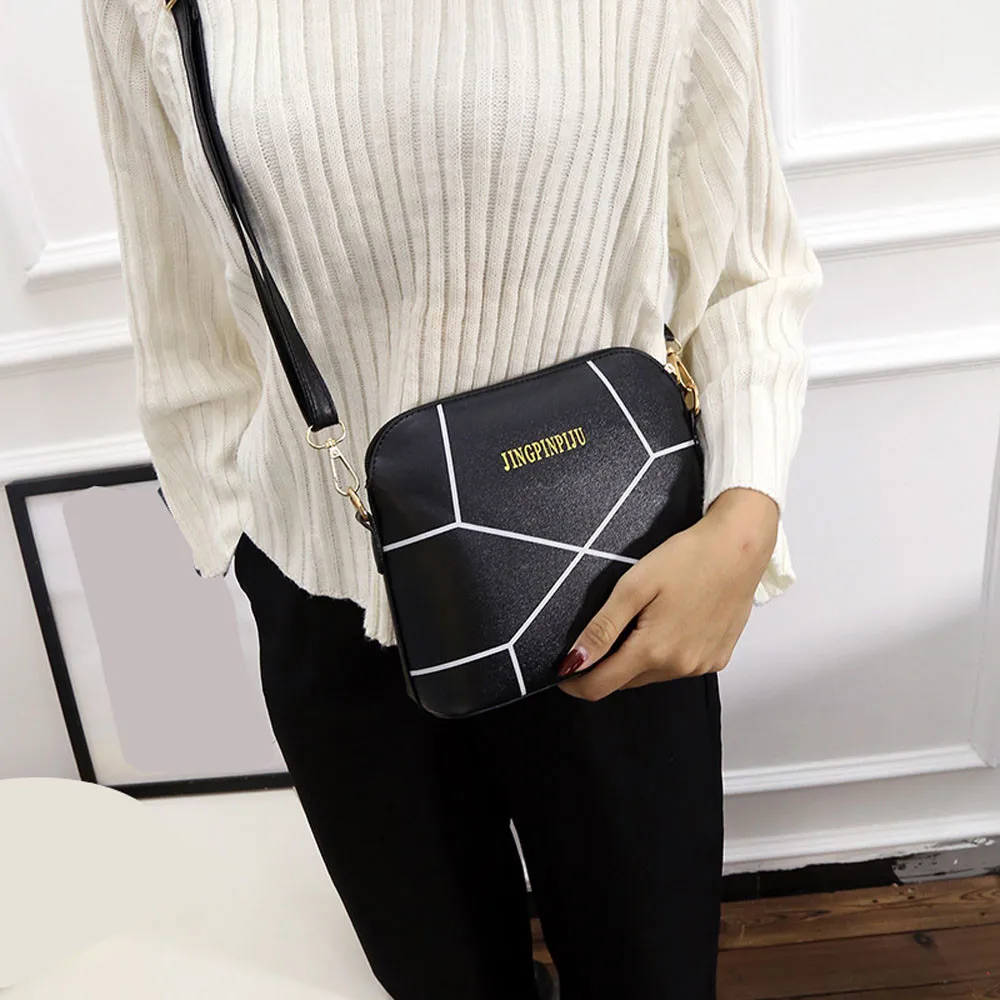 Женская сумка однотонные сумки для девочек на молнии женская модная через плечо