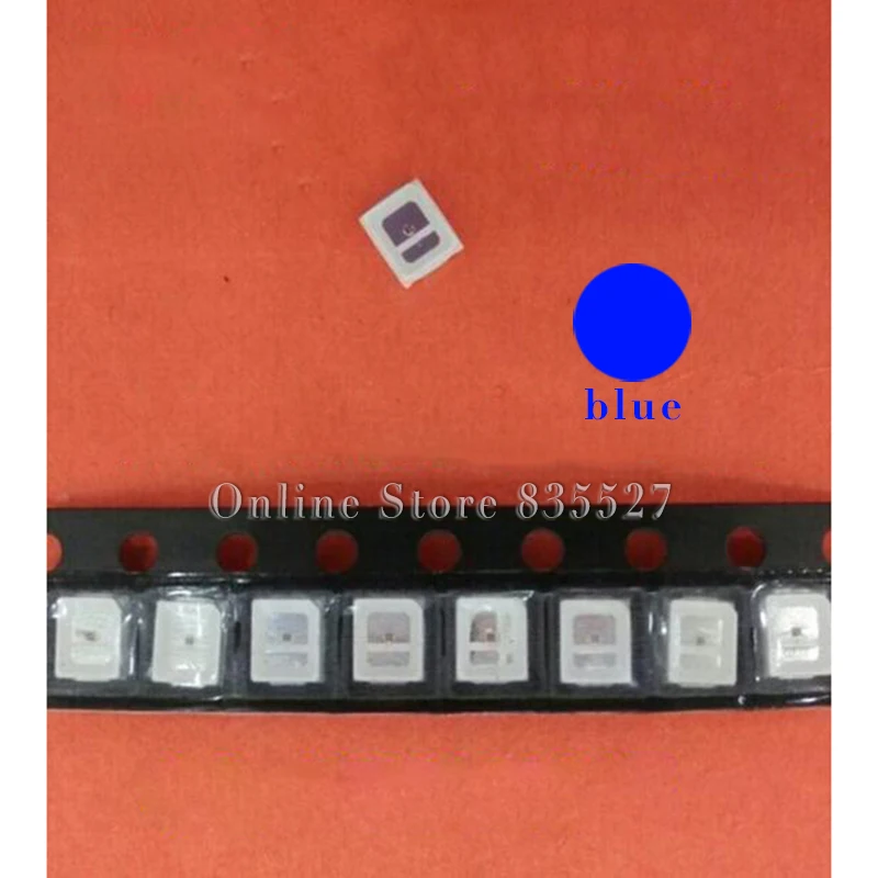 4000pcs/lot LED lamp beads blue SMD 2835 0.4W Super highlight light-emitting diode enlarge