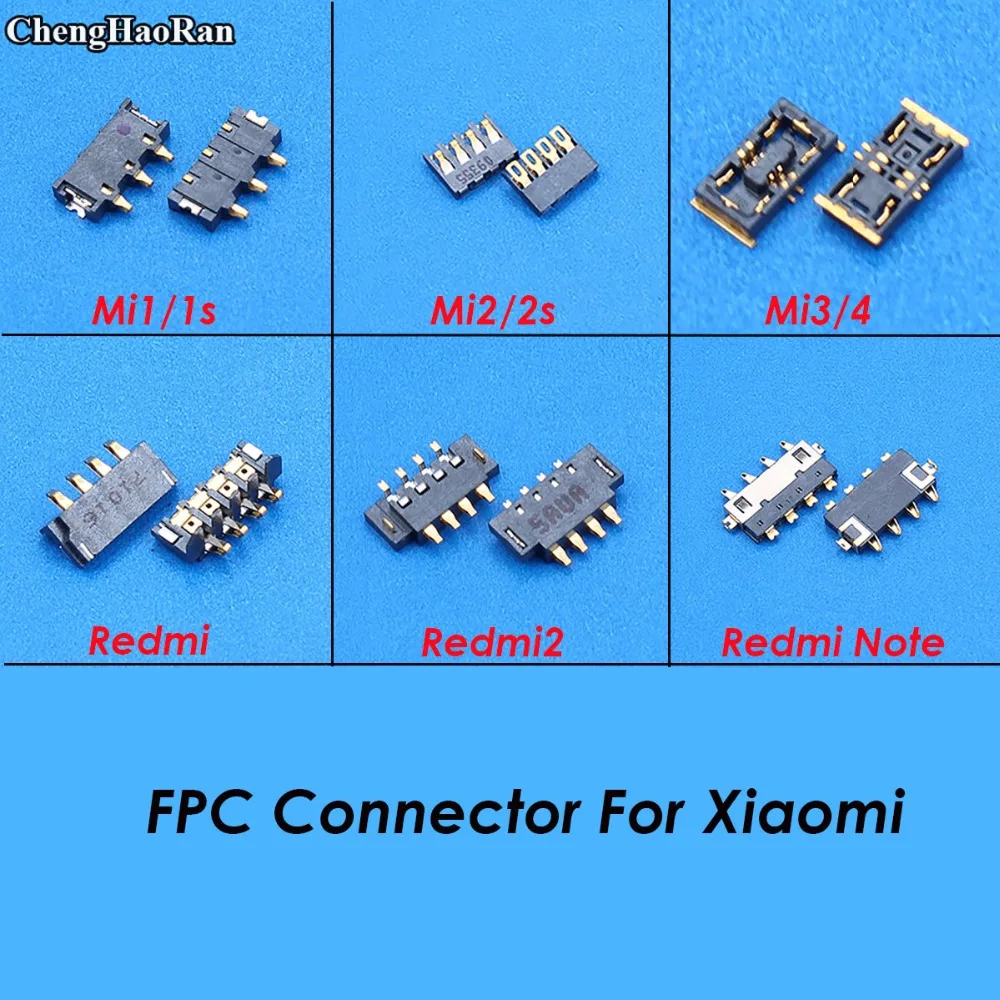 ChengHaoRan FPC Разъем для Xiaomi Mi1 1s 2 2s 3 4 Redmi Redmi2 Note Prime зажим батареи контактные контакты