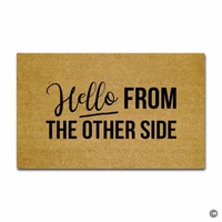 door mat entrance mat hello from the other side funny entrance floor mat non slip doormat 23 6 by 15 7 inch machine washable non