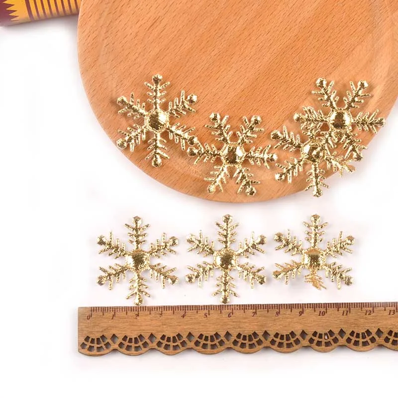 7 Смешанная полиэфирная войлочная Снежинка, рождественские украшения Нетканая нашивка Аппликации Ремесло Скрапбукинг полиэстер наклейка из сукна 50 шт C2324 - Цвет: 7