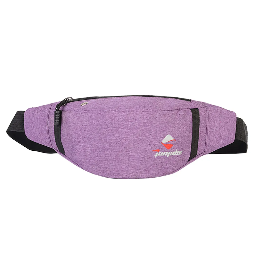 Purple Мужская и женская новая спортивная сумка для фитнеса с карманами, сумка для бега на груди, пояс на плечо, пояс на пояс, cangurera cintura mujer 703#40 - Цвет: Purple