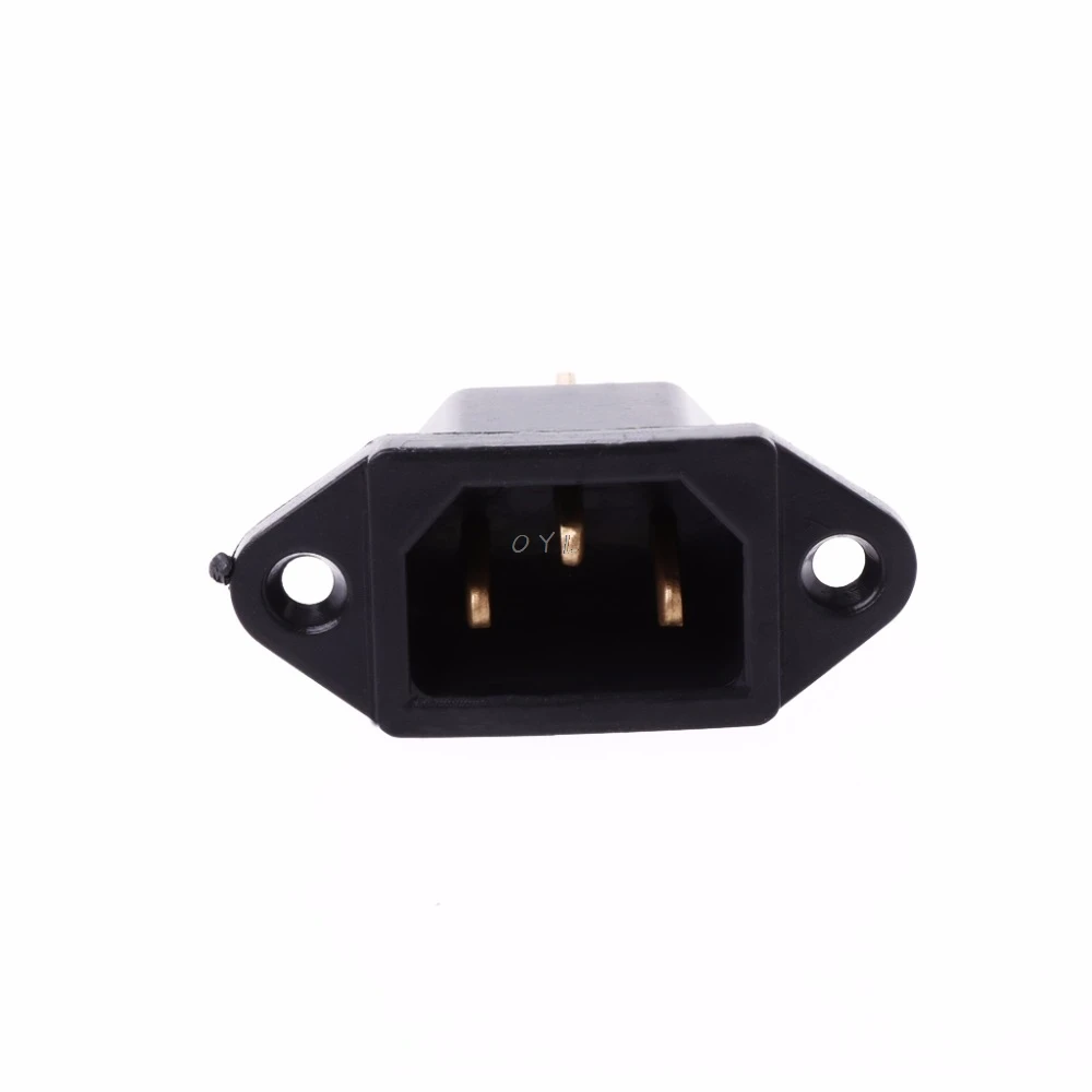 10 шт./партия AC 250V 10A 3-контактный разъем IEC320 C14 штепсельная вилка черного цвета |