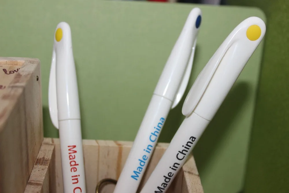 Дешевая ручка для термопереноса с логотипом на заказ белая пластиковая