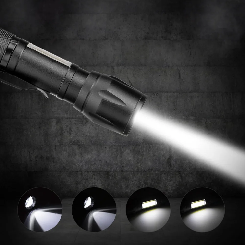 Светодиодный мини фонарик T6 COB с USB масштабируемый карманный светильник лм