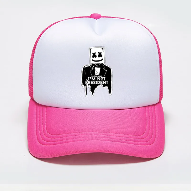 Color 14 Модная Рок-Группа DJ Marshmello Smiley Face бейсбольная Кепка унисекс для взрослых хип-хоп бейсболка сетчатая Кепка для активного летнего спорта шляпа - Цвет: Color 14