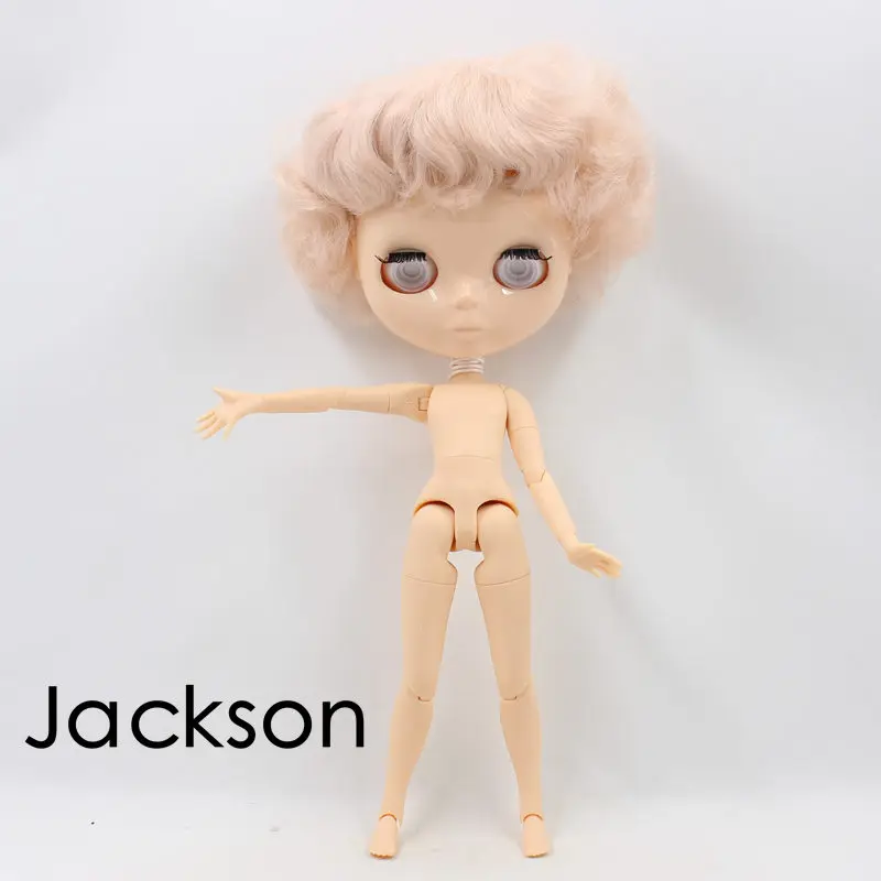 Jackson Ледяная фабрика blyth кукла мальчик тело супер красивый Мужской без макияжа без наглазника короткие волосы натуральная кожа лицо 1/6 соединение шеи - Цвет: Jackson