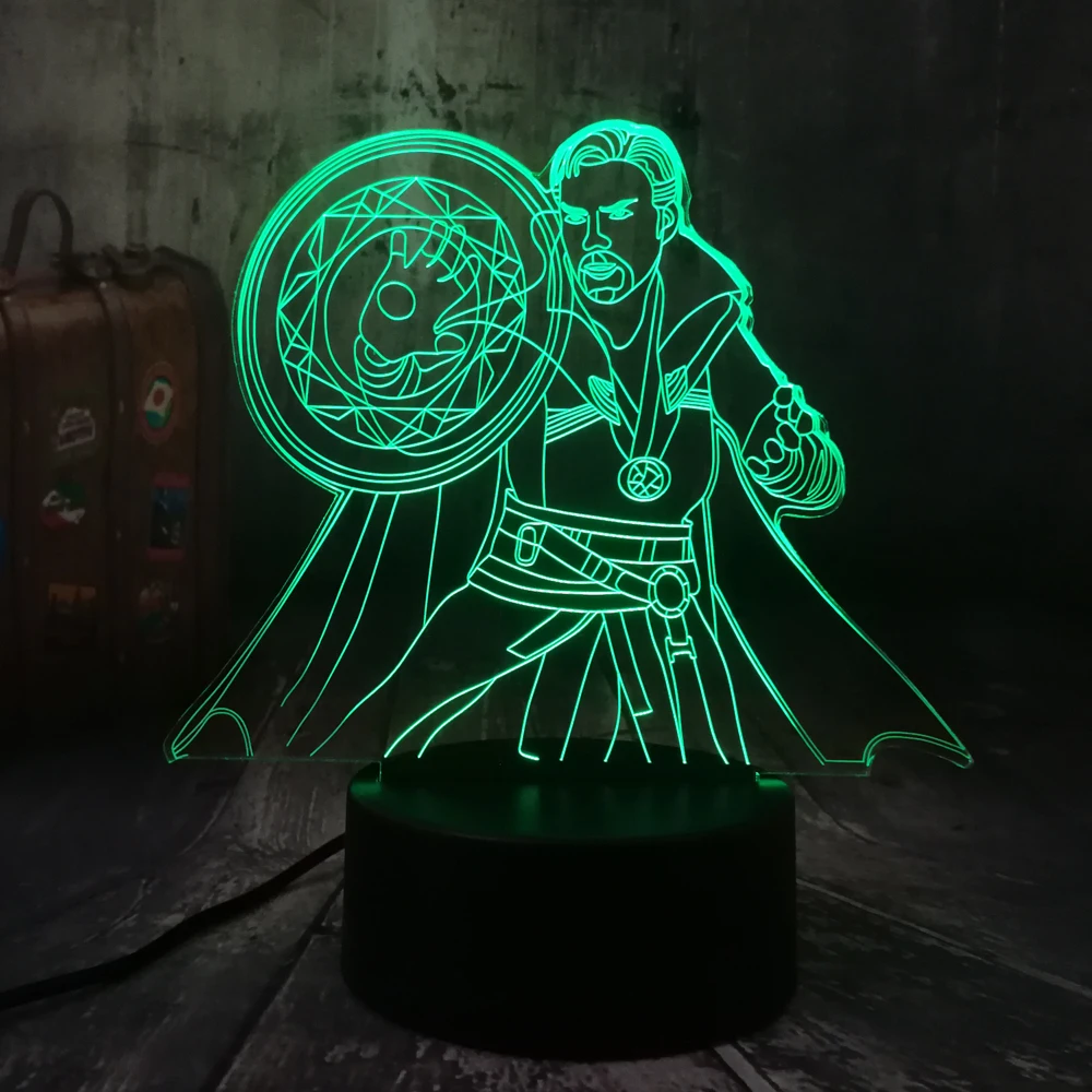 Marvel Legends крутой доктор странные Мстители фигурки героев 3D RGB светодиодный ночник