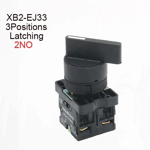 XB2-EJ33 XB2-EJ21 XB2-EJ33 2/3 позиции 1NO/2NO фиксации самоблокирующимся селектор кнопочный переключатель 22 мм - Цвет: XB2-EJ33
