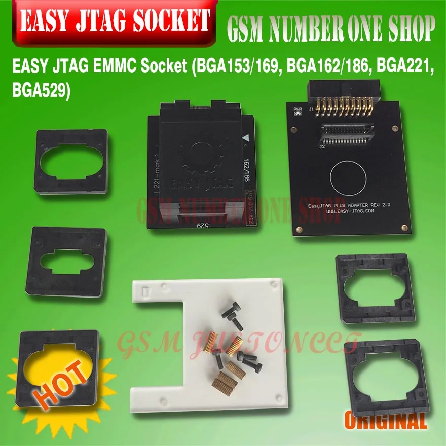 Легкий JTAG плюс коробка EMMC гнездо(BGA153/169, BGA162/186, BGA221, BGA529