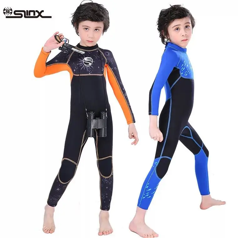 

Hot One Piece Full Body Long Sleeve Swimsuit Kids Wetsuit For Boys 2.5mm Uv Protection Keep Warm For Scuba Diving Wetsuit