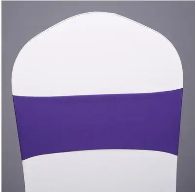 Dark Pruple 150 шт свадебная Подвязка из спандекса для стула ленты лайкра стрейч простой стул полосы для украшение для банкета - Цвет: Dark Pruple