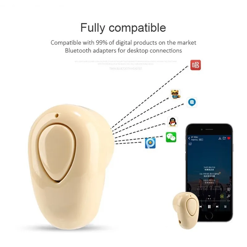 S520 Bluetooth наушники мини беспроводные BT 4 1 Невидимый гарнитуры геймера стерео