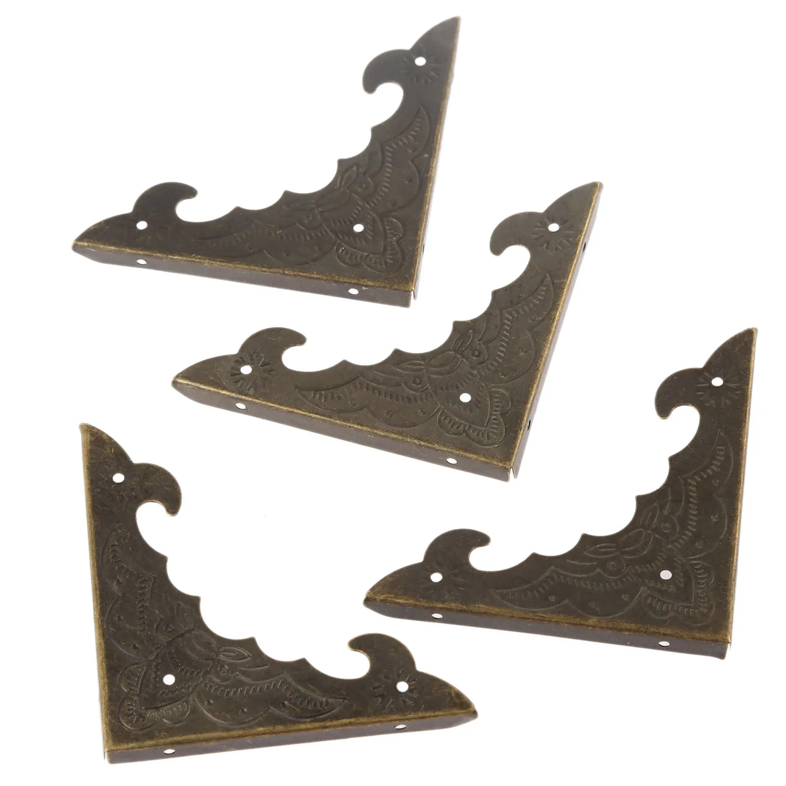 4 шт. античная бронза/золото декоративный угловой кронштейн искусственная