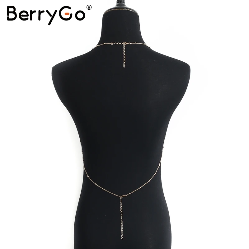BerryGo Boho многослойная цепочка женские сексуальные пляжные вечерние золотые цепи