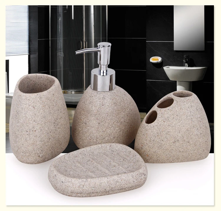 Оптовые продажи смолы Аксессуары для ванной комнаты 4 шт. в 1 комплект римском