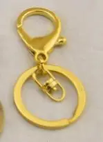 Gold buckle 5 шт./лот, высокое качество, золотой брелок для ключей, кольцо для изготовления ювелирных изделий, аксессуары для самостоятельной сборки, сумка, подвески, автомобильный брелок - Цвет: Gold buckle